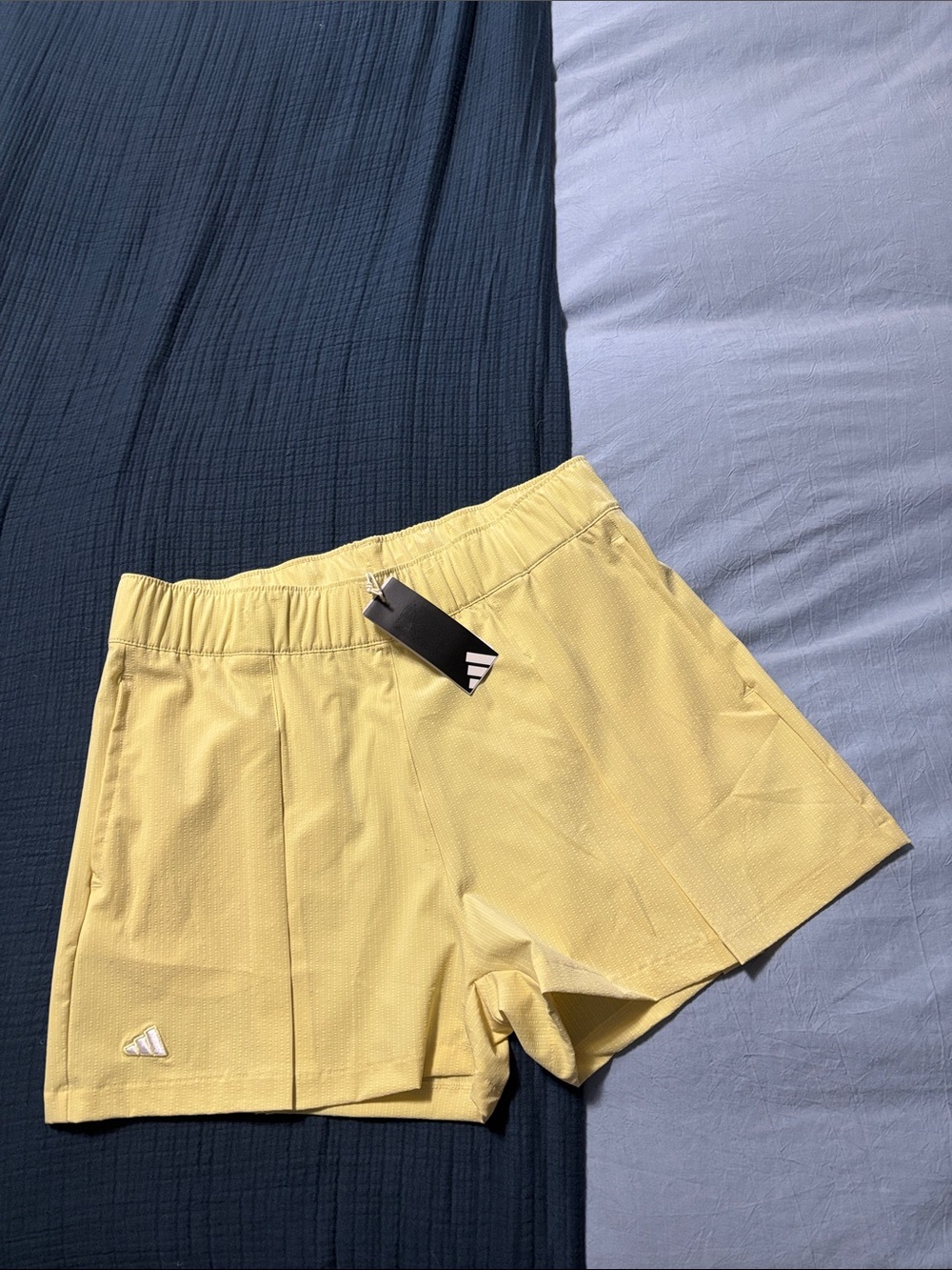 adidas Pleated Citrus Yellow Performance Golf Shorts